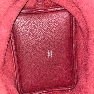 HERMES Picotin Lock PM Handbag Ruby Taurillon Clemence