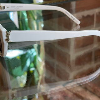 SAINT LAURENT SLM15 Ivory Acetate Cat Eye Sunglasses