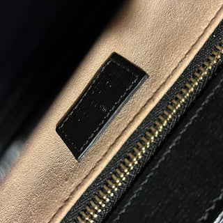 GUCCI Horsebit 1955 Medium Black Leather Shoulder Bag