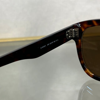 CELINE CL401671 Brown Tortoise Acetate Triomphe Square Sunglasses TS3800