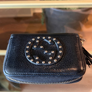 GUCCI Soho Black Interlocking G Compact Wallet