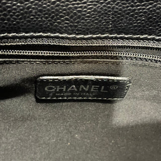 CHANEL GST Grand Shopper Black Caviar Leather Quilted Tote