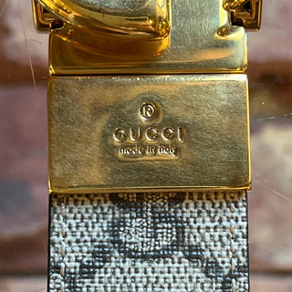 GUCCI Reversible Interlocking G Web Canvas Belt SZ 80/32
