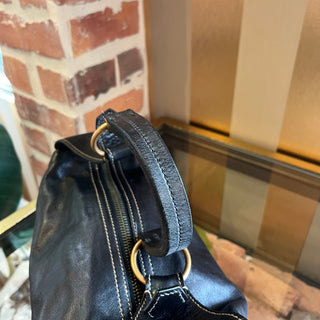 MIUMIU Vintage Black Leather Small Shoulder Bag