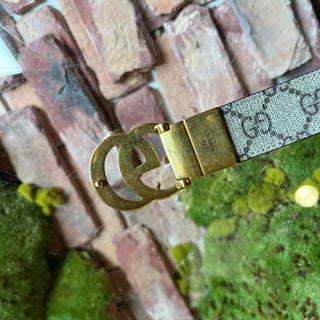 GUCCI Supreme Black GG Canvas Reversible Belt 80/32(4US)