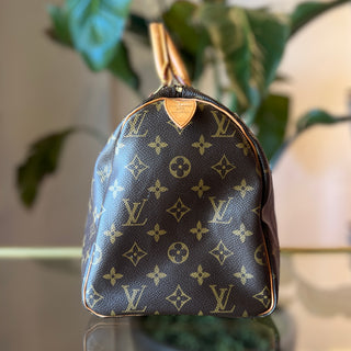 LOUIS VUITTON Speedy 30 Brown Monogram Canvas Satchel