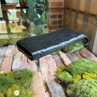 LOUIS VUITTON Zippy Black Empreinte Leather Wallet