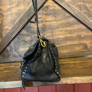 PRADA Aviator Studded Nappa Leather Top Handle Satchel Bag