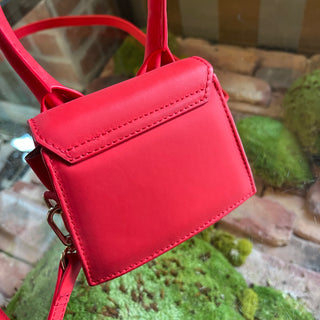 JACQUEMUS Le Chiquito Red Rubberized Calfskin Leather Top Handle