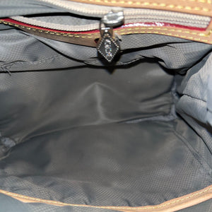 MZ WALLACE Gray/Pink Nylon Crosby Drawstring Bucket Bag