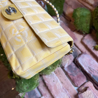 CHANEL Travel Line Yellow East West Nylon Shoulder Bag