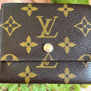 LOUIS VUITTON Vintage Brown Monogram Canvas Bifold Wallet