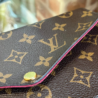 LOUIS VUITTON Felicie Pochette Brown Monogram Canvas Crossbody