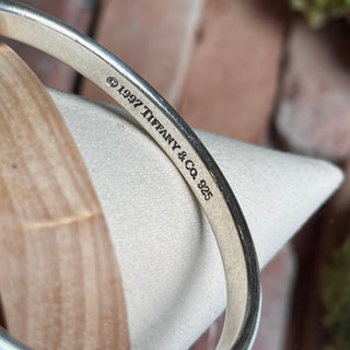 TIFFANY & CO 1837 Narrow 925 Sterling Silver Bangle Bracelet
