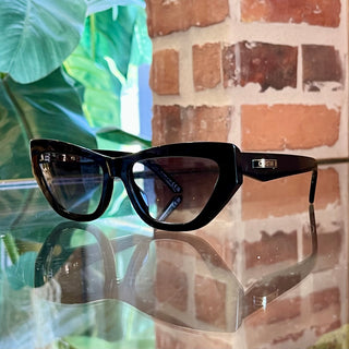 CHRISTIAN DIOR CDIOR B6I Black Acetate Cat Eye Sunglasses