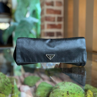 PRADA Black Raso Silk Clutch