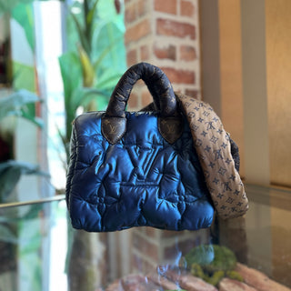 LOUIS VUITTON Speedy Bandouliere 25  Monogram Pillow Navy Econyl Satchel Bag