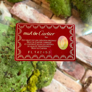 CARTIER Red Leather Cosmetic Case