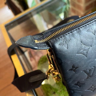 LOUIS VUITTON Coussin PM Black Monogram Embossed Leather Shoulder Bag
