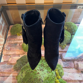 SAINT LAURENT Black Suede Ankle Boots Janis SZ 36 (US 6)