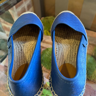 GUCCI Microguccissima Blue Leather Espadrilles SZ 36.5