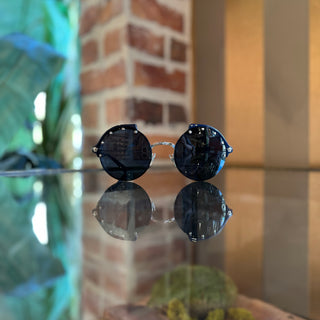 VERSACE MOD.4337 5251/80 Black Metal Round Eye Sunglasses