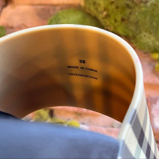 BURBERRY Archive Beige Check Rubber Slides SZ 39 (US 9)