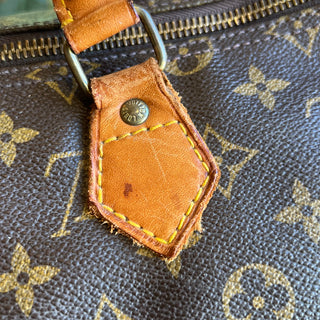 LOUIS VUITTON Speedy 35 Brown Monogram Canvas Satchel Bag