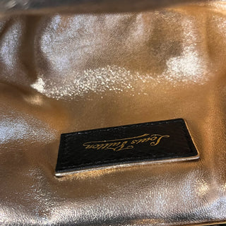 LOUIS VUITTON Aumonière Mini Lin Black Satin Evening Bag