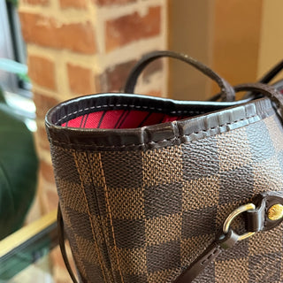 LOUIS VUITTON Neverfull MM Damier Ebene Brown Canvas Tote Bag