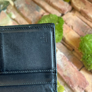GUCCI GG Signature Black Leather Continental Wallet