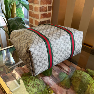 GUCCI Tender GG Supreme Monogram Textured Dollar Calfskin Web Tote