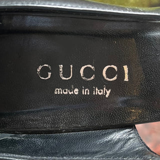 GUCCI Black Leather Strappy Heels SZ 8.5
