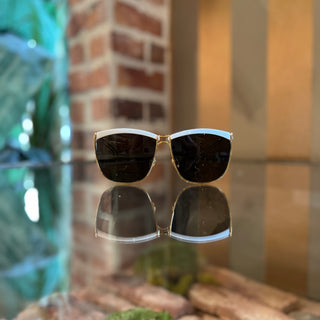 DIOR So Electra 266NR White/Gold Square Sunglasses