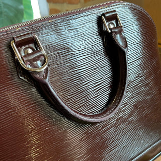 LOUIS VUITTON Alma PM Moka Brown Eclectic Epi Leather Satchel Bag