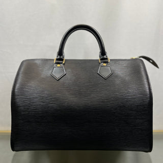 LOUIS VUITTON Speedy 30 Black Epi Leather Satchel Bag