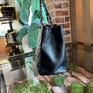 CHANEL GST Grand Shopper Black Caviar Leather Quilted Tote