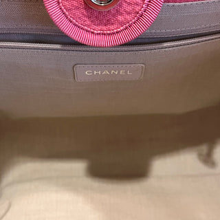 CHANEL Deauville Small Pink Canvas Tote