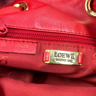 LOEWE Red Balloon Leather Bucket Bag