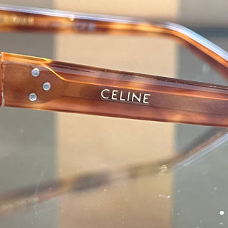 CELINE CL401911 53V Wide Tortoise Shell Acetate Square Sunglasses