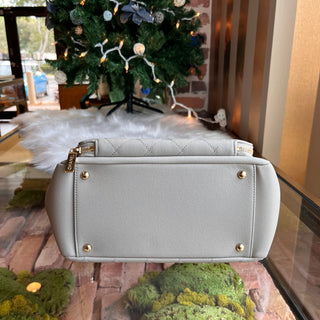 CHANEL Business Affinity Small Gray Caviar Tote Bag