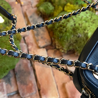 CHANEL In & Out Camera Case Small Quilted Caviar Crossbody Bag