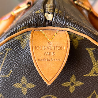 LOUIS VUITTON Speedy 30 Brown Monogram Canvas Satchel