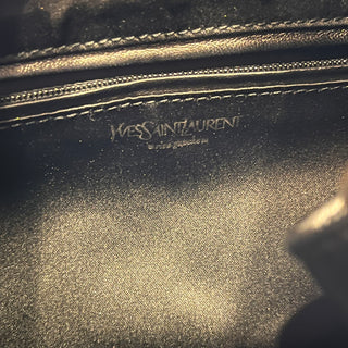 SAINT LAURENT Rive Gauche Mombasa Black Leather Vintage Hobo Bag