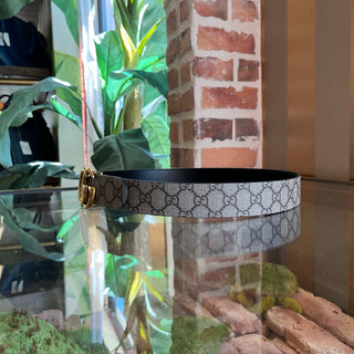GUCCI Reversible Beige Ebony GG Supreme Canvas Belt SZ85/34(6US)