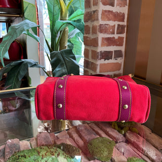 LOUIS VUITTON Antigua Cabas MM Rouge Toile Canvas Tote Bag