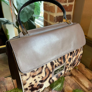 VALENTINO Leopard Pony hair Top Handle DIA321