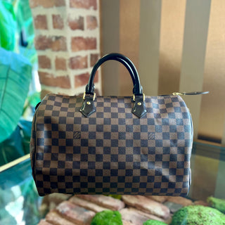 LOUIS VUITTON Damier Ebene Speedy 30 Satchel