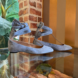 VALENTINO Blue Suede Ballet Flats SZ 39 (US 9)