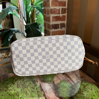 LOUIS VUITTON Neverfull MM Damier Azur Canvas Tote Bag